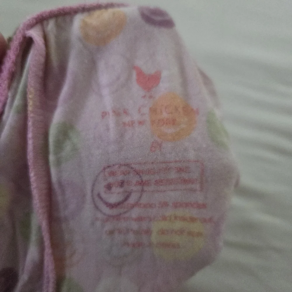 Pink Chicken Smiley Face Pink Pajama Pants Girls 6